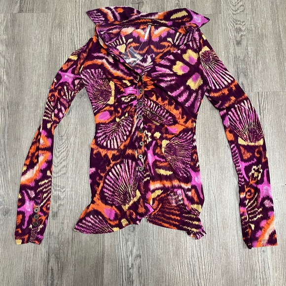 NWOT Free People Mesh Long Sleeve Top XS - Picture 1 of 5